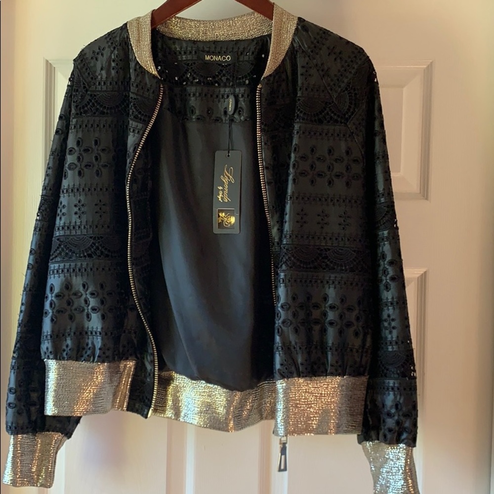 Monaco leather jacket made in France